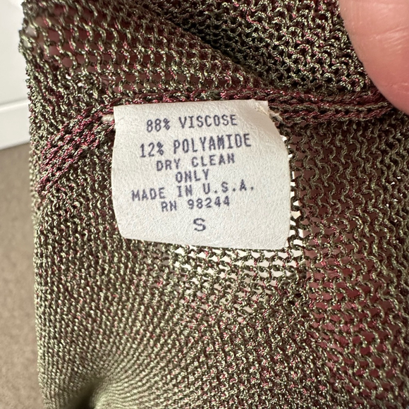 Y2K Maroon Grunge Knit Mesh Maxi sheath Dress - Picture 5 of 6